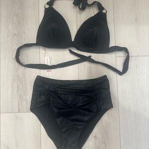 Adore Me Black Bikini Set with Flattering Design